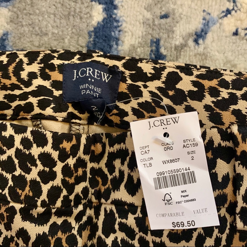 J. Crew Factory Winnie Leopard Print Skinny Pant NWT - Picture 5 of 7